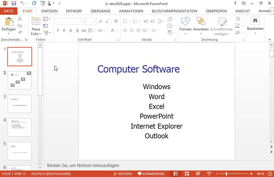 Fügen Sie das Bild image.jpg vom Ordner IL-ates\PowerPoint, der sich auf dem Desktop befindet, auf dem oberen rechten Abschnitt aller Folien der Präsentation, außer der Titelfolien, ein. Fügen Sie das Bild image.jpg vom Ordner IL-ates\PowerPoint, der sich auf dem Desktop befindet, auf dem oberen rechten Abschnitt aller Folien der Präsentation, außer der Titelfolien, ein.
