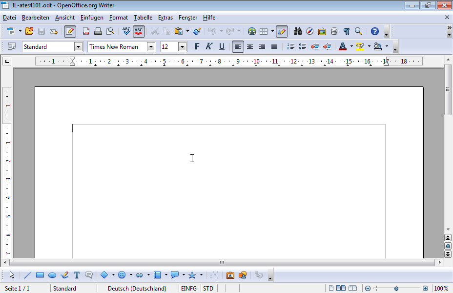 Fügen Sie ins aktuelle Dokument ein 3x3-OpenOffice.org 3.3 Tabelle mit folgenden Daten ein:
WriterSonstige
20128020
20139010 