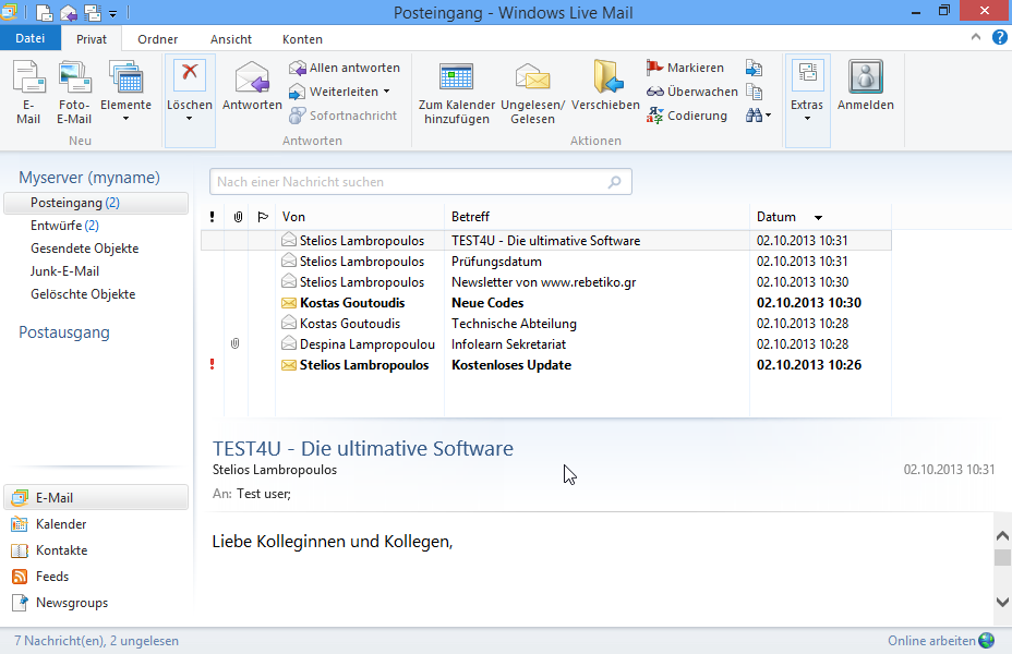 Konfigurieren Sie die Anwendung, so dass allen ausgehenden Nachrichten automatisch eine Signatur hinzugefügt wird. Die Signatur soll auch zu den Antworten und Weiterleitungen hinzugefügt werden. Konfigurieren Sie die Anwendung, so dass allen ausgehenden Nachrichten automatisch eine Signatur hinzugefügt wird. Die Signatur soll auch zu den Antworten und Weiterleitungen hinzugefügt werden.