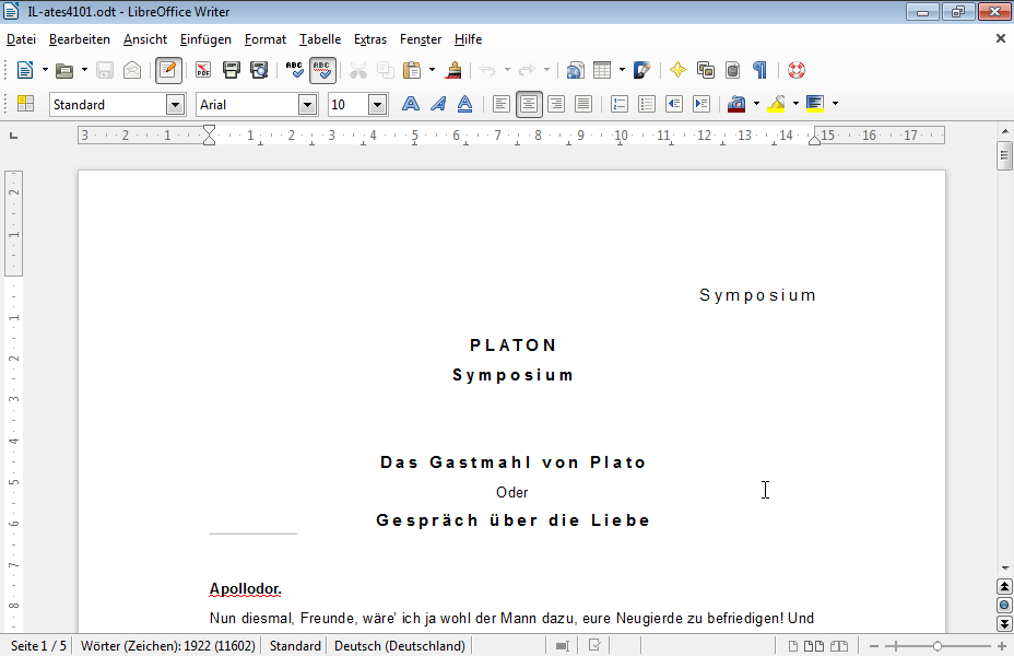 Löschen Sie den Text Symposium von der Kopfzeile des Dokuments. Löschen Sie den Text Symposium von der Kopfzeile des Dokuments.