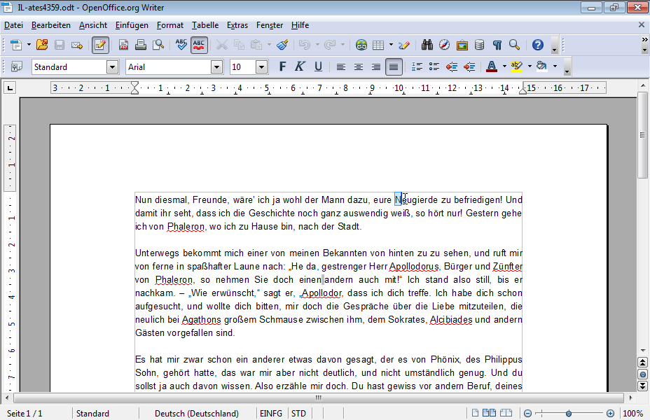 Markieren Sie den Text Neugierde zu befriedigen vom ersten Absatz. Markieren Sie den Text Neugierde zu befriedigen vom ersten Absatz.