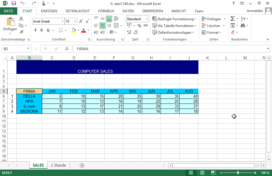 Schließen Sie die aktive Arbeitsmappe, ohne Microsoft Excel zu beenden. 
