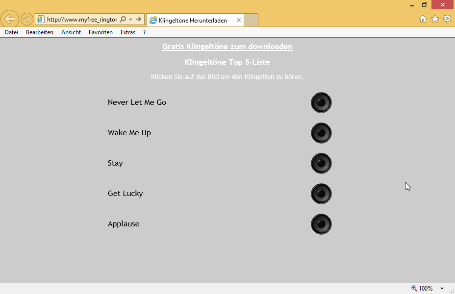 Speichern Sie den auf der Webseite erwähnten Sound Stay im Ordner TEST4U_IE, der sich auf dem Desktop befindet, unter dem vorgeschlagenen Namen. Speichern Sie den auf der Webseite erwähnten Sound Stay im Ordner TEST4U_IE, der sich auf dem Desktop befindet, unter dem vorgeschlagenen Namen.