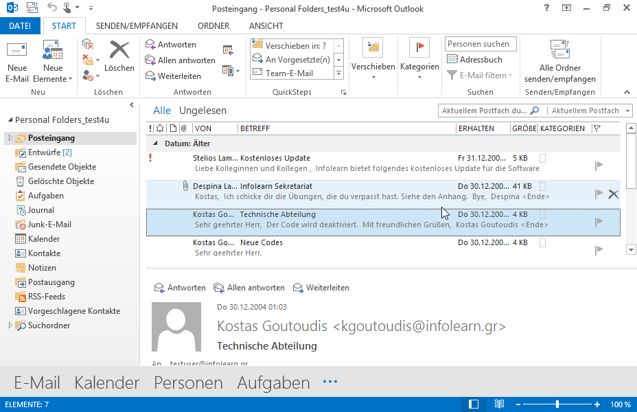 Ändern Sie die E-Mail-Adresse von Kostas Goutoudis auf kostas@infolearn.gr. Ändern Sie die E-Mail-Adresse von Kostas Goutoudis auf kostas@infolearn.gr.