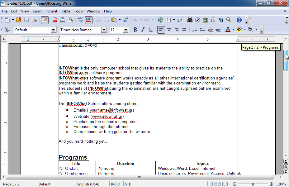 Apply Turqoise background color on the paragraphs of the offers list with the offers (from the text Emails up to the text for the winners)