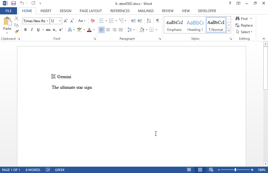 Apply any font color to the symbol . Apply any font color to the symbol .