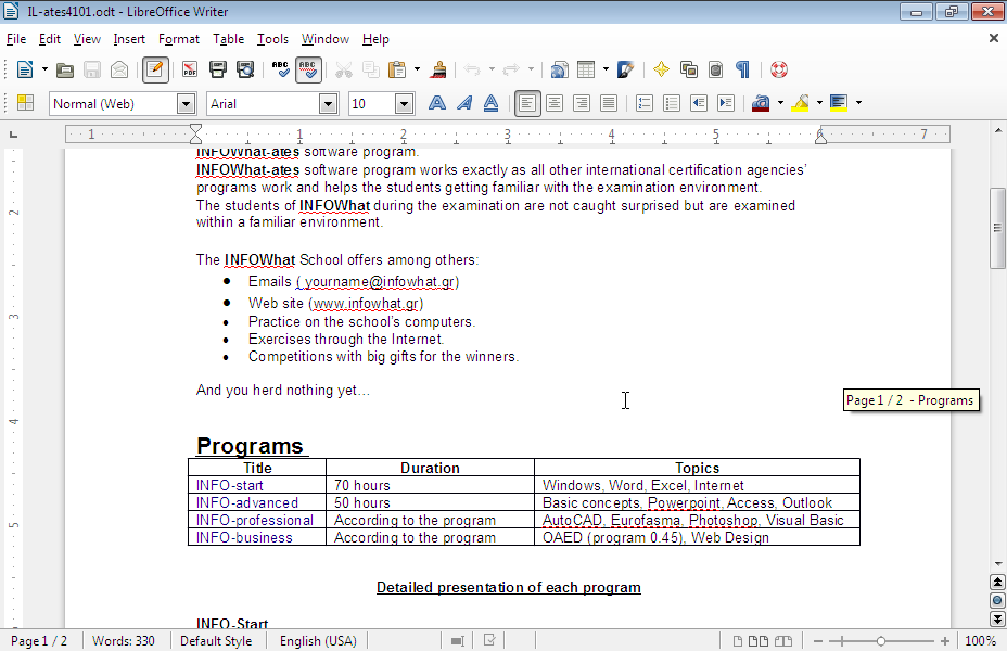 Apply outer olny borders, 5 pt width, single line style to the table of the first page of the current document.