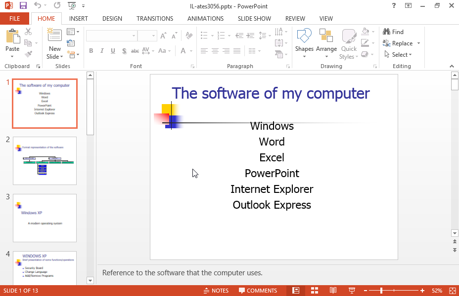 Apply the Dissolve trunicodetion only to the last slide of the presentation with the following features: it should have duration 3 seconds, and should appear automatically after 5 seconds without a mouse click.