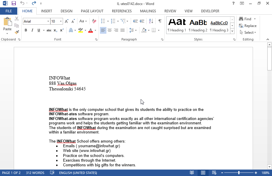 Change the character spacing of the word Programs, which appear above the table, to 1.3pt expanded. Change the character spacing of the word Programs, which appear above the table, to 1.3pt expanded.