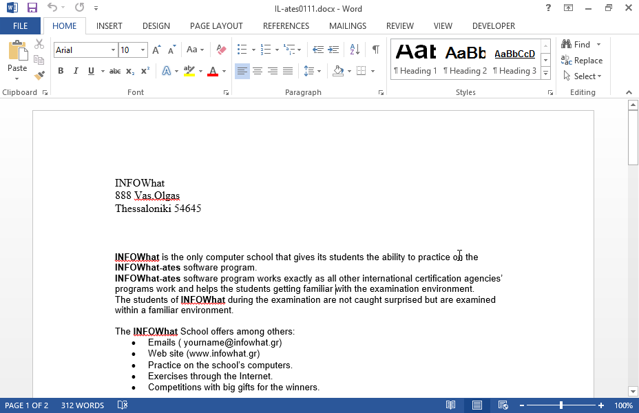 Change the font into Courier New in the whole document. Change the font into Courier New in the whole document.