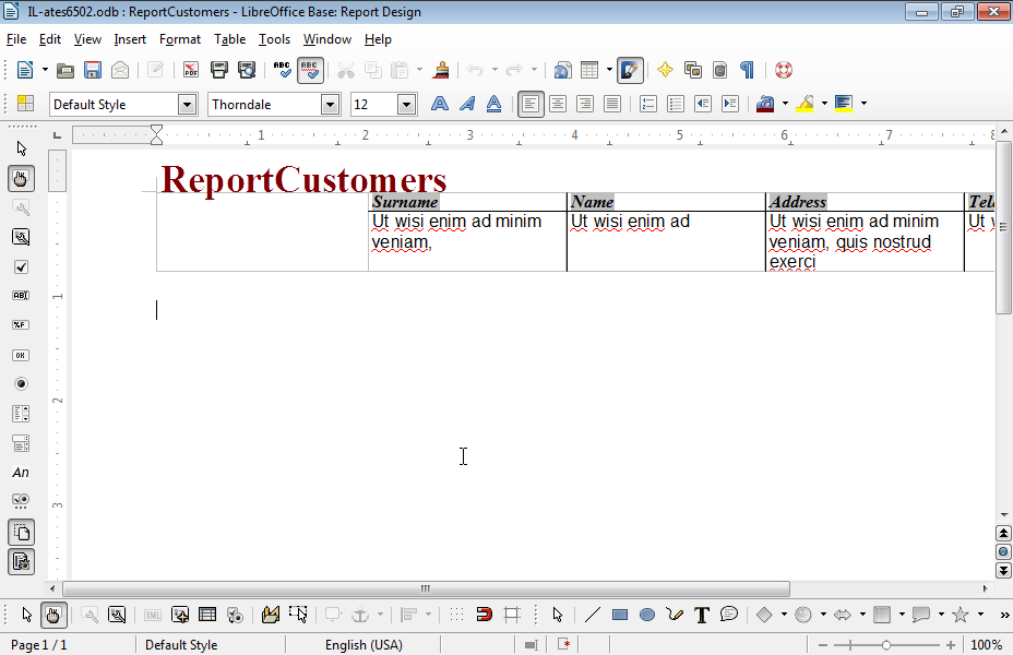 Change the page size of the open report to A4 and print it.