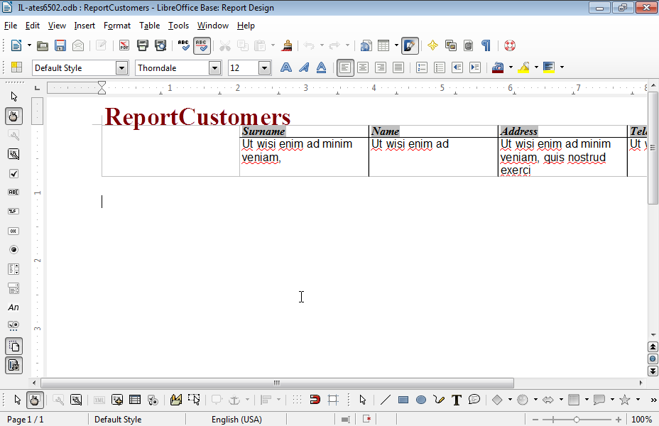 Change the page size of the open report to A4 and print it. Change the page size of the open report to A4 and print it.