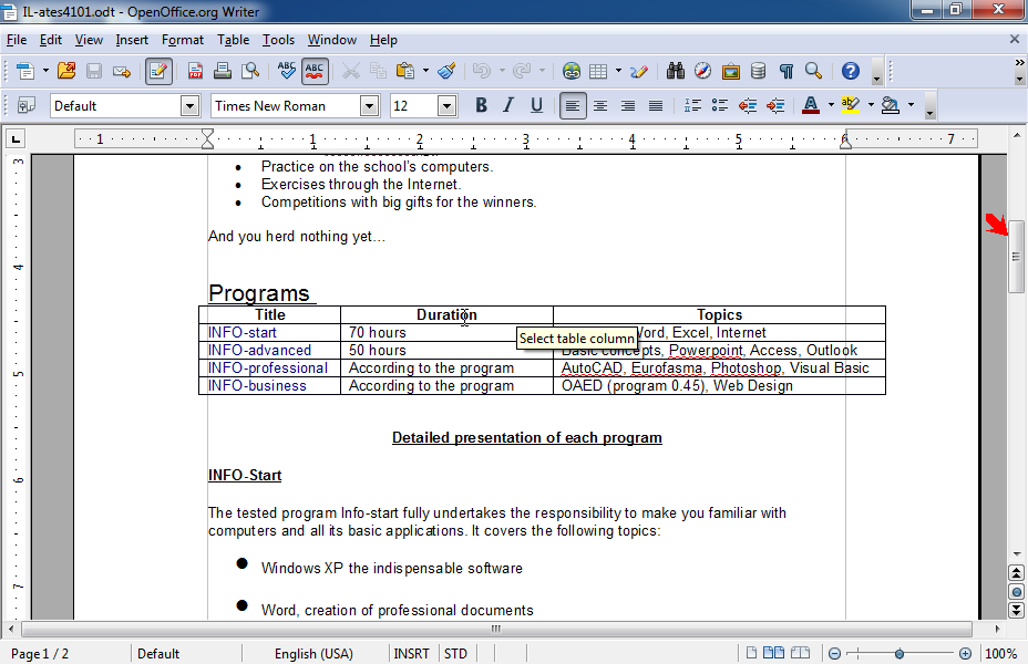 Change the text direction (rotation) of the first cell of the table to bottom up.