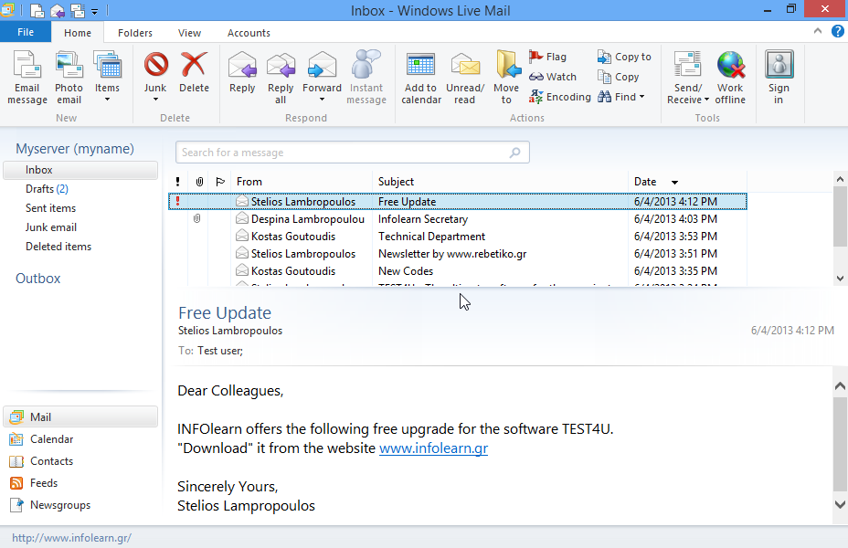 Configure Windows Live Mail so that the original message is not included in the answer.