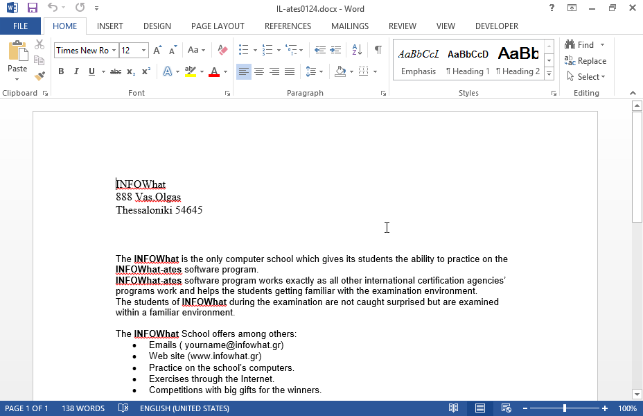 Copy the format of the word Programs only (it is just above the table), using Format Painter and apply it to the headings of the columns.