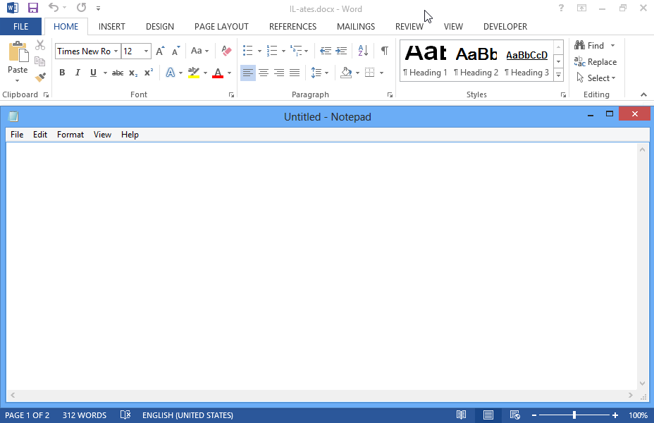 Copy the text INFOWhat is the only computer school from the open document IL-ates and paste it to the already open Notepad application. Copy the text INFOWhat is the only computer school from the open document IL-ates and paste it to the already open Notepad application.