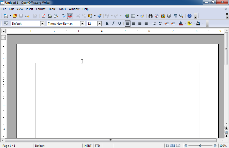 Create a new blank Writer document.