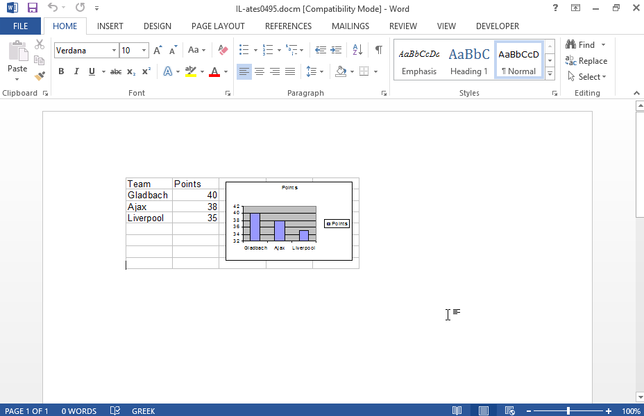 Delete the chart which appears on the worksheet of the current document. 