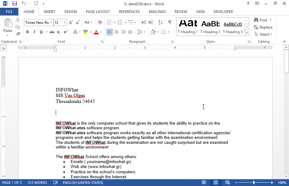 Delete the third column of the table of the current document.