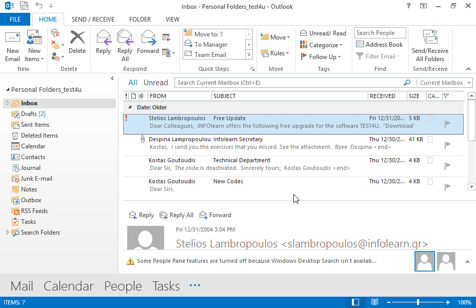 Display any topic from Microsoft Outlook Help tool. Make sure that Help appears in a new window.