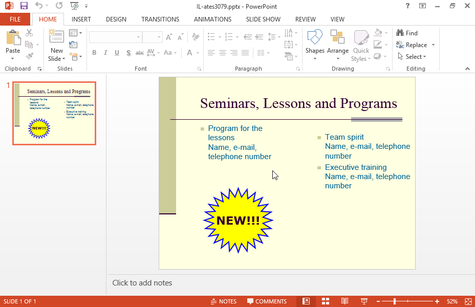 Enlarge the star in the current slide at least by 10% both in length and in width.