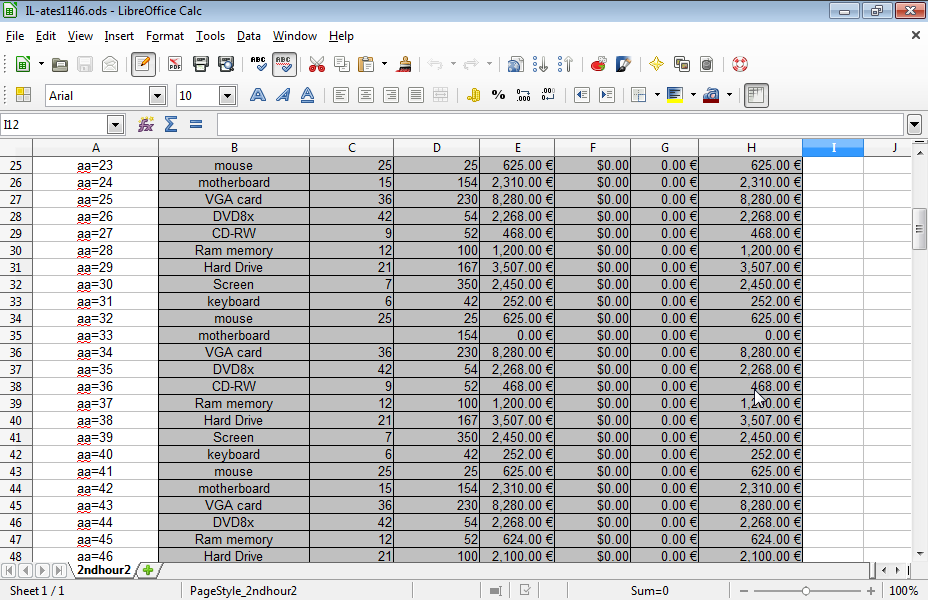 Enter a function in cell E116 to calculate the minimum value appearing in the cell range Å3:Å110