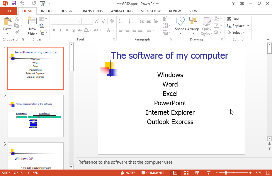 Enter the text Microsoft Office in the footer of every slide of the presentation.
