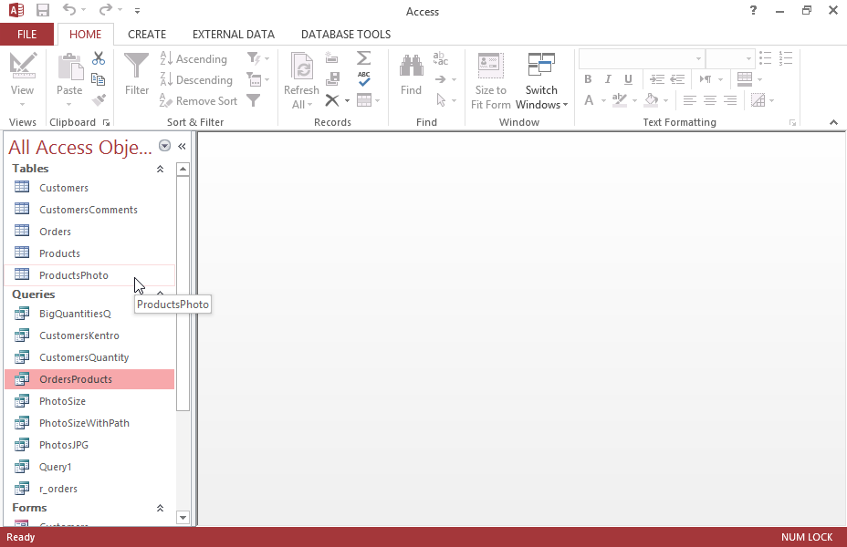 Insert a new text box in the ProductList form to calculate the price of the product multiplied by 1.19.
Select Euro as currency format. Insert a label to the form header with a caption to display the text Value with tax.
Save the changes to the form.