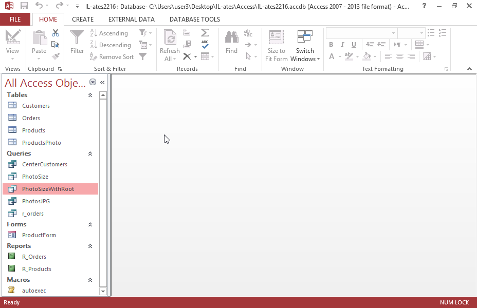 Insert one more field named VATValue of Number-Double type in the Products table. Create a new query named update4 that updates all VATValue field values to Price*0.19 with 2 decimal places rounding. Run the query.