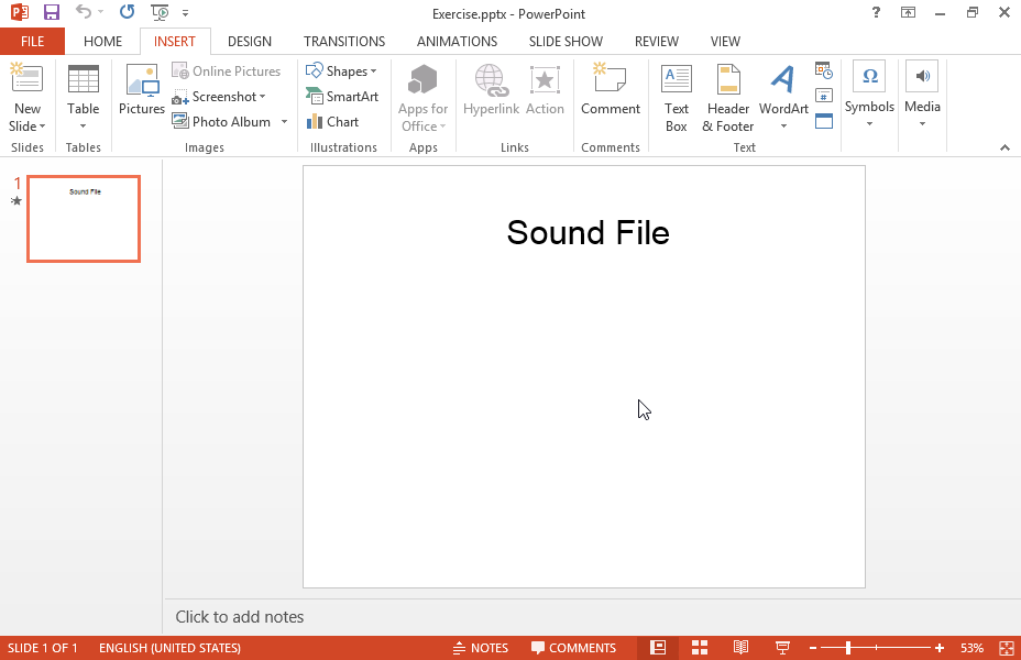 Insert the tada_new.wav audio file stored in the IL-ates\Files folder of your desktop at the bottom left corner of the slide (approximately). Then make sure the icon is automatically animated (fly in entrance effect) and the sound is automatically reproduced after the title of the slide is displayed. Insert the tada_new.wav audio file stored in the IL-ates\Files folder of your desktop at the bottom left corner of the slide (approximately). Then make sure the icon is automatically animated (fly in entrance effect) and the sound is automatically reproduced after the title of the slide is displayed.