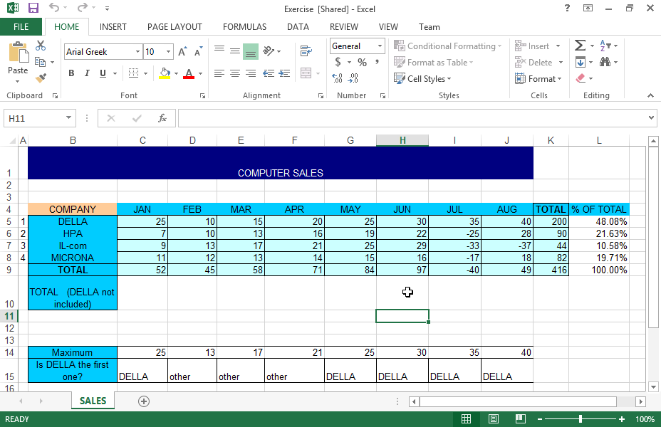 Merge the active workbook with the merge file located in the IL-ates\Excel folder on your Desktop.