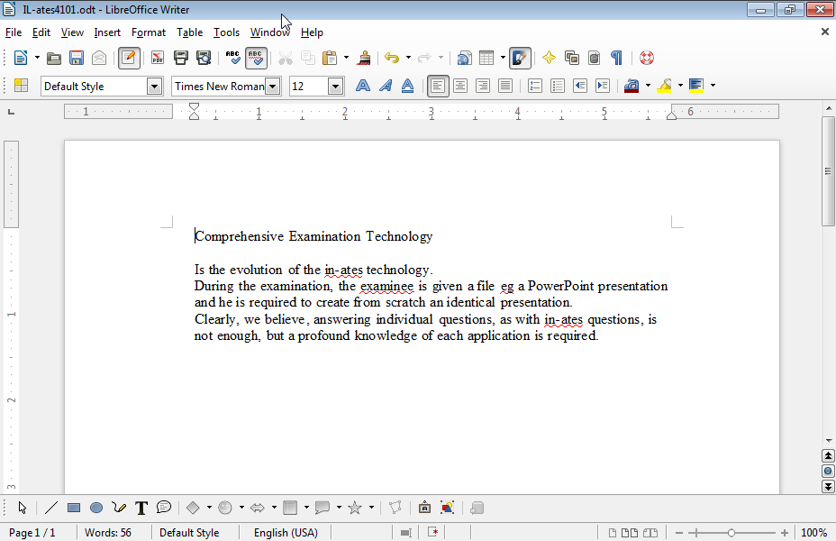 Navigate from Desktop to IL-ates\LO_Writer folder and open the image Exercise.jpg. 
Then apply all necessary formats in the document appearing on your screen, so that it looks like the document appearing on Exercise.jpg image. 
You don’t need to create red frames and arrows; they appear only for your instructions.