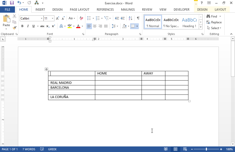 Navigate from Desktop to IL-ates\Word folder and open the image Exercise.jpg. Then apply all necessary formats on the table which appears on your document so that it corresponds to the table of the image Exercise.jpg. Navigate from Desktop to IL-ates\Word folder and open the image Exercise.jpg. Then apply all necessary formats on the table which appears on your document so that it corresponds to the table of the image Exercise.jpg.