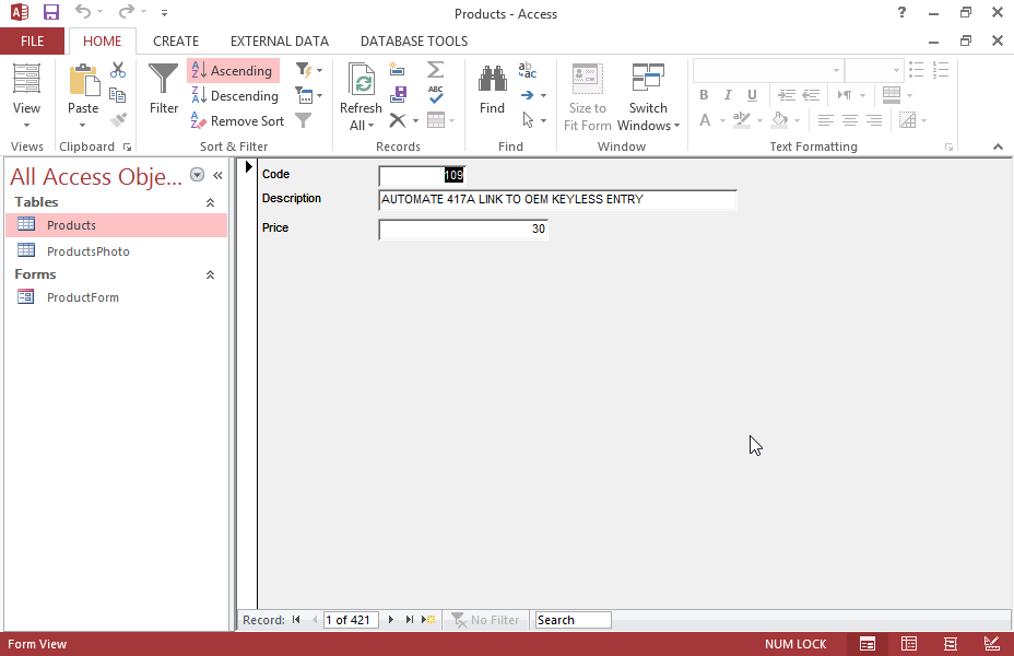 Navigate to the record 209 of the current form. Do not close the form. Navigate to the record 209 of the current form. Do not close the form.