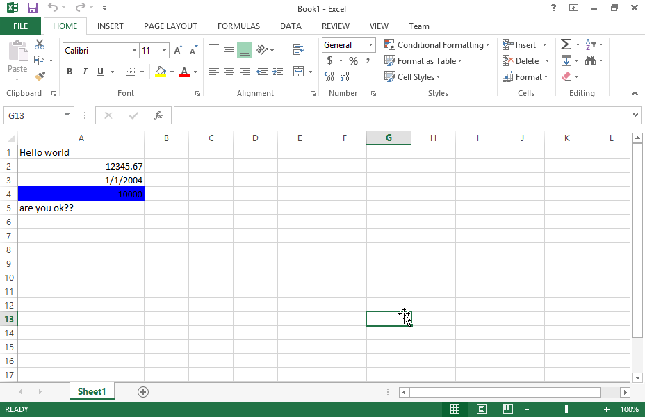 Apply White, Background 1 fill color to the cell A4 of the active spreadsheet. 
 