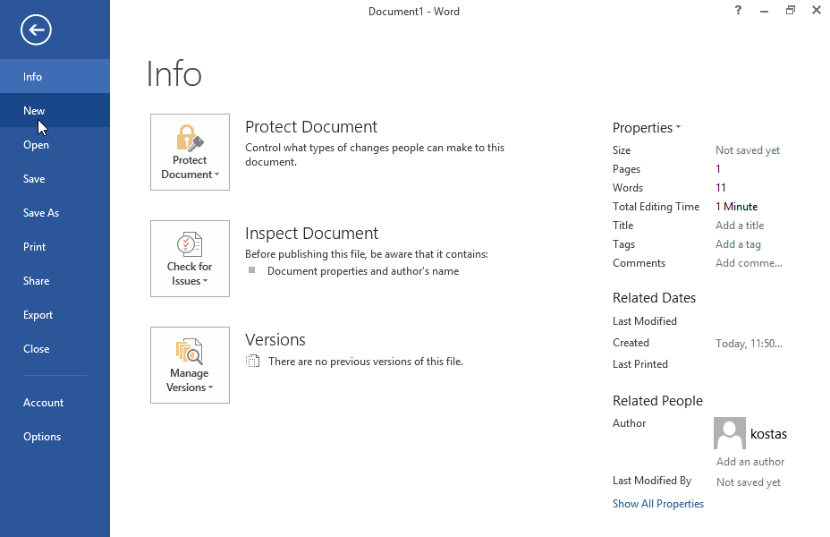 Save the current document under the file name test.rtf, (rich text format type) in IL-ates\Word folder found on the desktop.