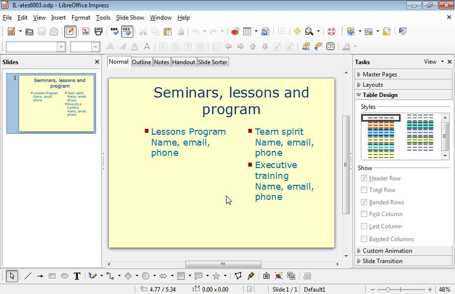 Select the first bulleted text in the right text box of the slide. Then apply italics and black font color.