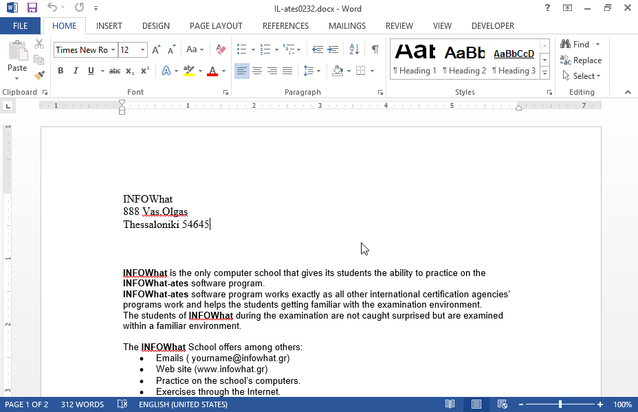 Select the second column of the table which appears on the first page of the current document.