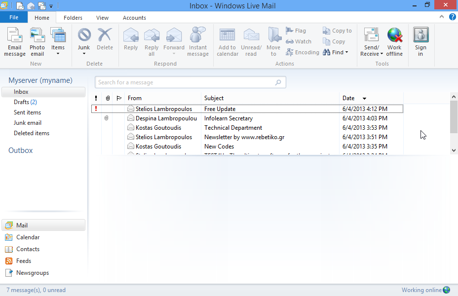 Use the Find tool to search for all email messages sent by Despina appearing in your Inbox (not in its subfolders), displaying the word Infolearn in their subject field (do not close the Find dialog window). Use the Find tool to search for all email messages sent by Despina appearing in your Inbox (not in its subfolders), displaying the word Infolearn in their subject field (do not close the Find dialog window).