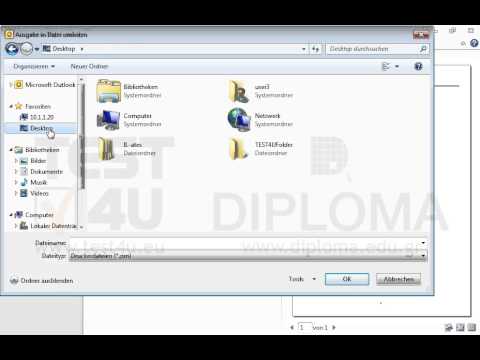 Drucken Sie auf dem Standarddrucker die Nachricht mit dem Betreff Kostenloses Update, die sich im Ordner Posteingang befindet, in der Datei TEST4UFolder\myprint1.prn vom Desktop. Drucken Sie auf dem Standarddrucker die Nachricht mit dem Betreff Kostenloses Update, die sich im Ordner Posteingang befindet, in der Datei TEST4UFolder\myprint1.prn vom Desktop.
