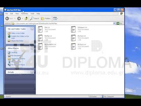 Open the myTest4UFiles folder appearing on your desktop and select the file called MyTest.txt Open the myTest4UFiles folder appearing on your desktop and select the file called MyTest.txt