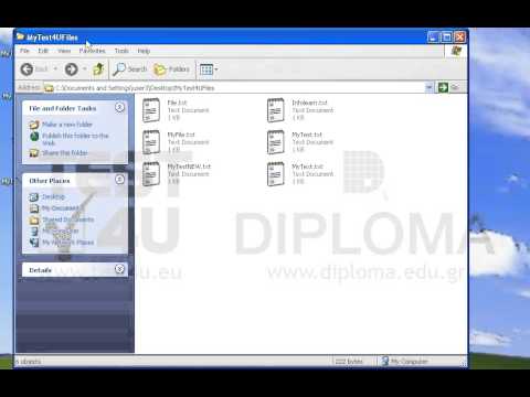 Open the myTest4UFiles folder appearing on your desktop and select the file called MyTest.txt