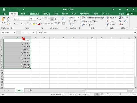 Format the cell range A1:A10 so that the date is displayed as follows: day written in full, a space, month written in full, a space, year in 4 digits, a division slash (/), the day of the month in two digits.