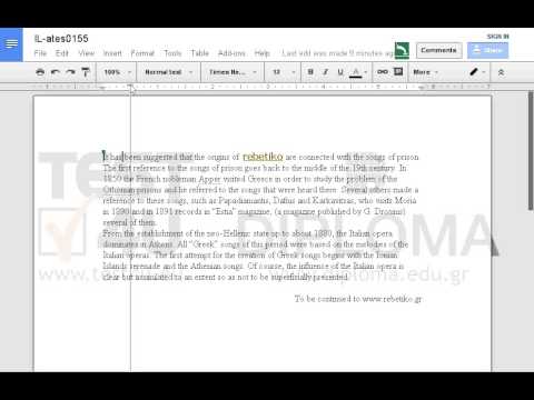 Set first line indentation in 0,5" to the paragraph which begins with the text It has been suggested that the origins of rebetiko... 