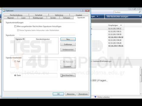 Erstellen Sie eine Signatur auf der Grundlage der Datei mySignature.txt vom Ordner TEST4UFolder, der sich auf dem Desktop befindet. Erstellen Sie eine Signatur auf der Grundlage der Datei mySignature.txt vom Ordner TEST4UFolder, der sich auf dem Desktop befindet.