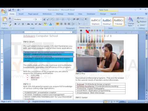 Modify the document so that it is identical to Exercise.pdf file saved in the IL-ates\Word folder on your Desktop. 
Help: the text of the document is inserted into tables, the bigger one including the other three. 
The symbol appearing in the cells belongs to Webdings font.
The photo saved in IL-ates\Word file on your desktop should be aligned with the text. It is not necessary to change the font of the document, unless you are asked to.