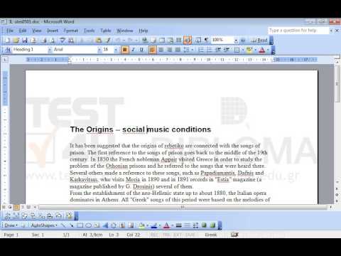 Insert the word and in the first paragraph of the text so that it reads The Origins - social and music conditions.