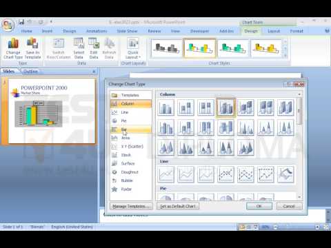 Change the chart type to a 3D clustered Bar chart. Change the chart type to a 3D clustered Bar chart.