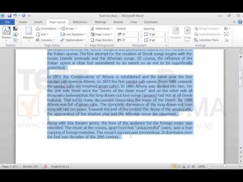 Perform the following actions: 
1) insert a section break on the next page before the text After the Catastrophe in Asia ... 
2) select the text of the first page and apply a two columns layout. Make sure the two columns are of equal width and allow 0,7" space between them.