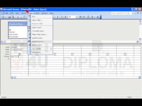 Modify the PhotosJPG query to retrieve only the records which display a file path which begins with C:\
Save the result of the query as PhotosJPGonC to a new table.